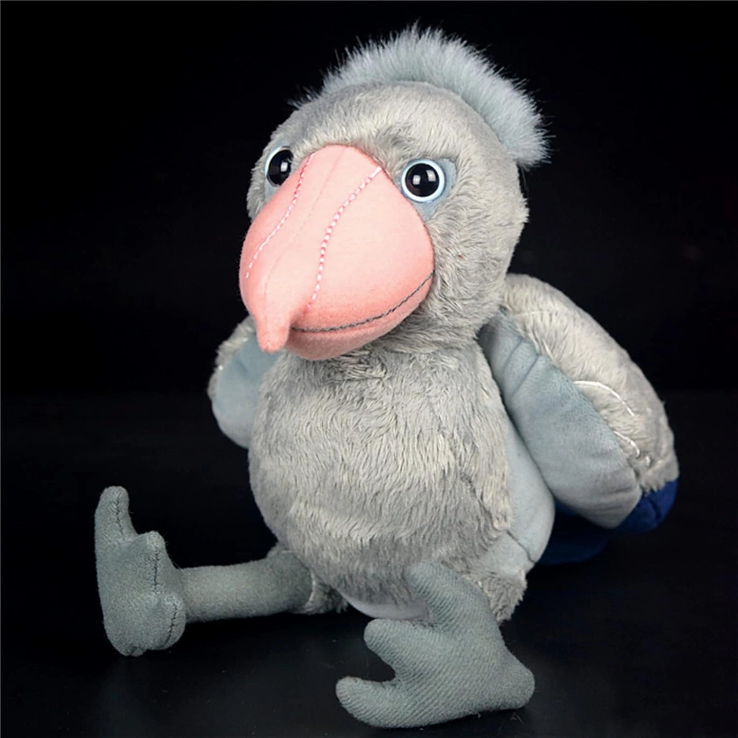 ZHONGXIN MADE Simulation Shoebill Plush Toy - Soft Realistic 10' Gray Shoebill Balaeniceps Rex Doll, Cute Stuffed Animal Home Decoration, Unique Plush Gift Collection for Kids