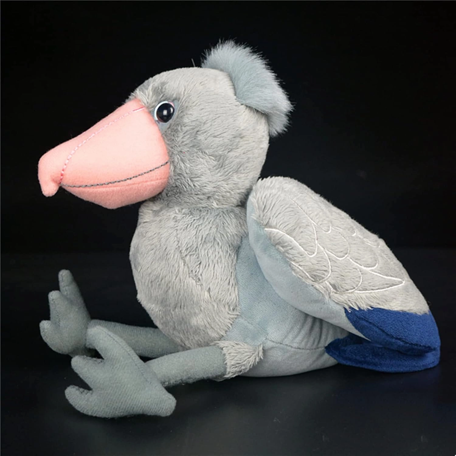 ZHONGXIN MADE Simulation Shoebill Plush Toy - Soft Realistic 10' Gray Shoebill Balaeniceps Rex Doll, Cute Stuffed Animal Home Decoration, Unique Plush Gift Collection for Kids