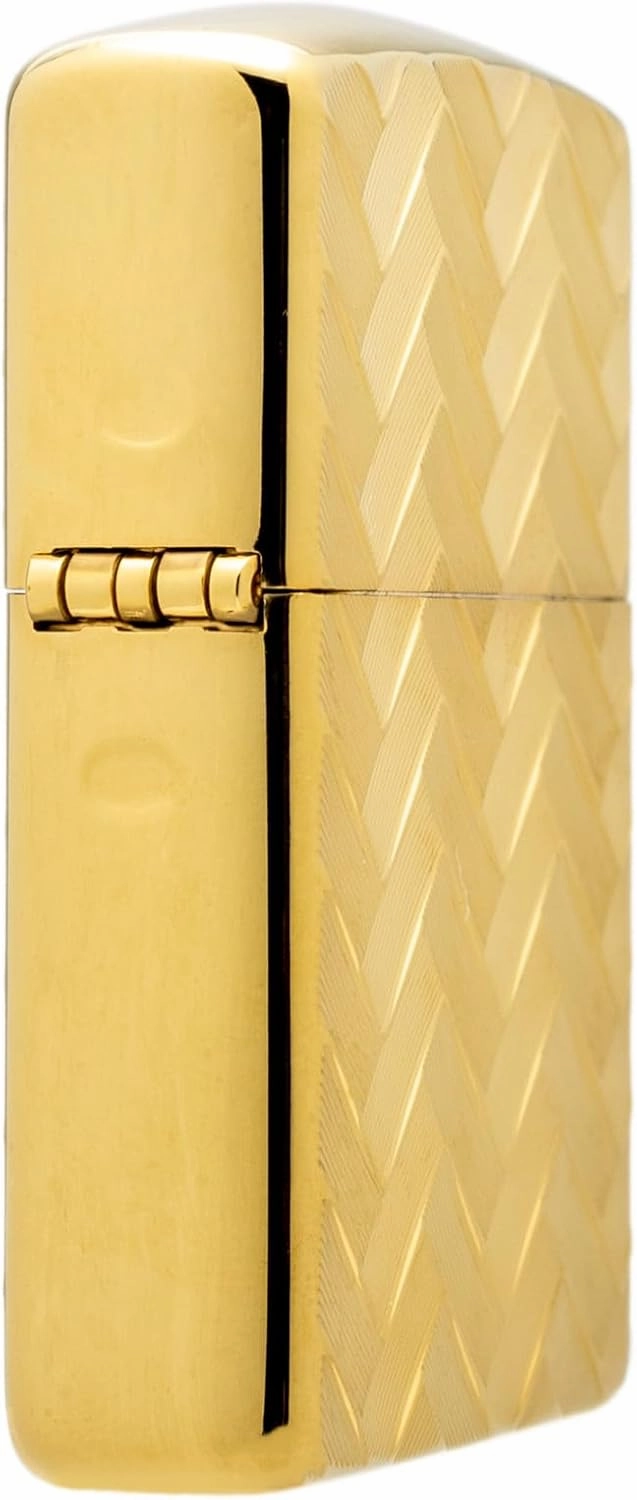 Zippo Zippo Lighter, Windproof, Brass, Armor, Pure Gold Plated, Carved, Double-Sided, Gold Wire MESH III GP